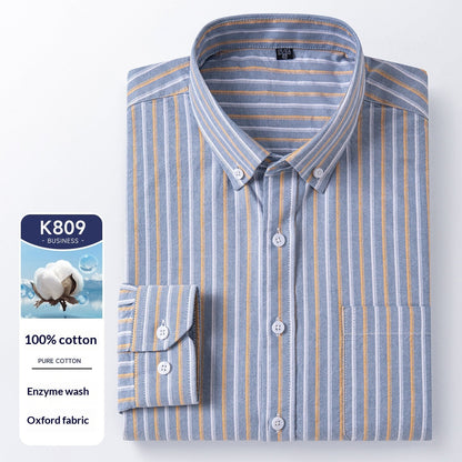 Men's Cotton Long Sleeve Oxford Woven Shirts