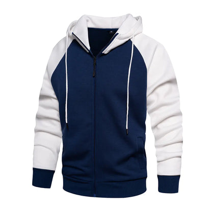 Men's Retro Hooded Zipper Cardigan Sweatshirt Top