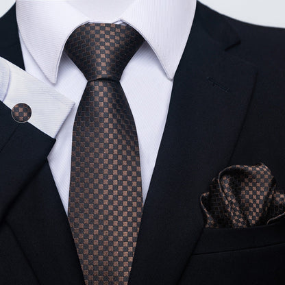 Men's Creative All-match Business Formal Wear Tie Scarf Cuff Buckle Set