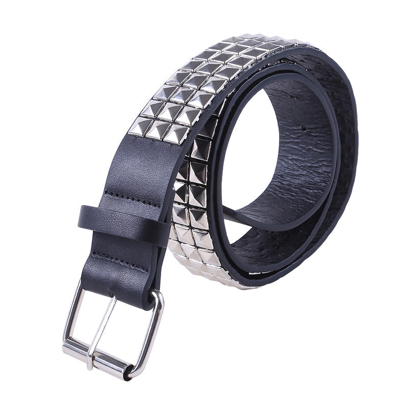 Hollow Rivet Belt PU Waistband Temperament Men And Women
