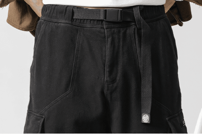 Men’s Cargo Pants – Loose Fit, Elastic Cuffs, Utility Style for Winter