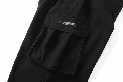 Men’s Cargo Pants – Loose Fit, Elastic Cuffs, Utility Style for Winter