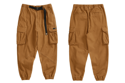 Men’s Cargo Pants – Loose Fit, Elastic Cuffs, Utility Style for Winter