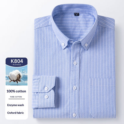 Men's Cotton Long Sleeve Oxford Woven Shirts