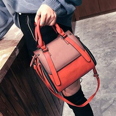 Vintage Leather Handbag Shoulder Bag | Luxury Handcrafted with Zipper Closure
