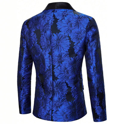 Mens Light-business-pattern Single-breasted One-button Suit