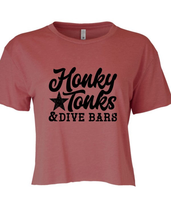 Honky Tonks and Dive Bars Cropped Tee