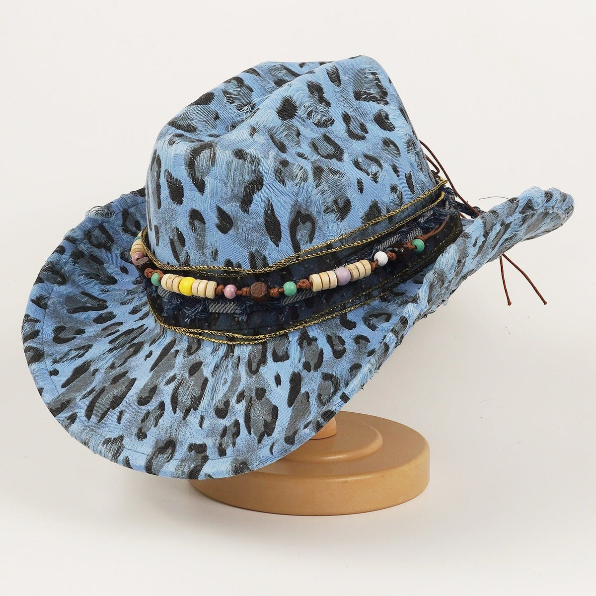 Wool Ethnic-style Womens Leopard-print Hat