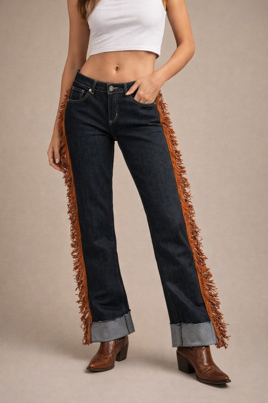GJG Denim | Gary Low Rise Fringe Jean