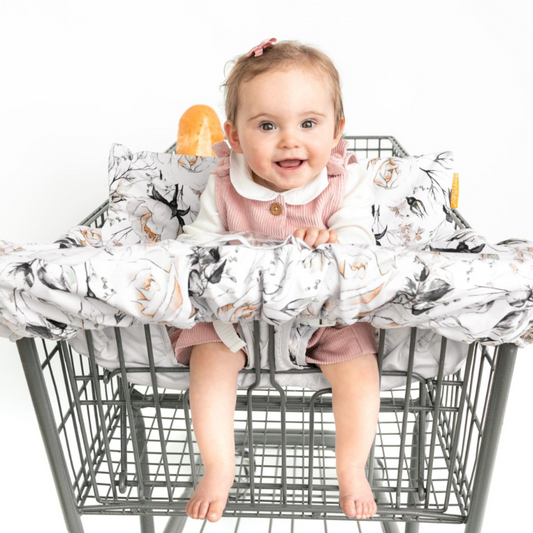 Baby Shopping Cart Cover | Coming Up Roses Beautiful Floral Print