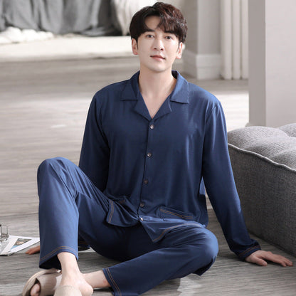 Pajamas Men's Modal Cardigan Long Sleeve Casual Homewear Suit