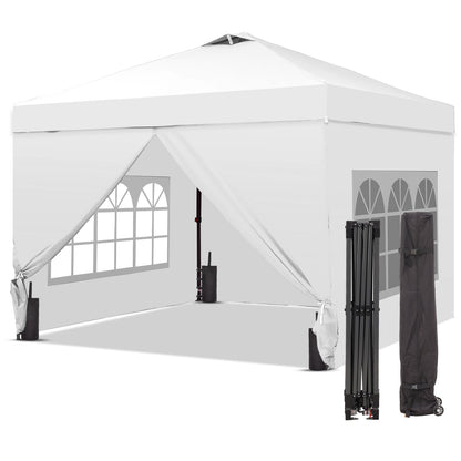 Ainfox 10 x 10 ft Pop up Canopy Tent with Sidewalls,Instant Outdoor Canopies,Shade Tents with Carrying Bag