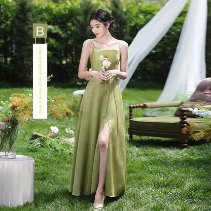 Green National Style Element Bridesmaid Dress