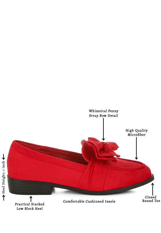 Havisham Bow Accent Heeled Loafers