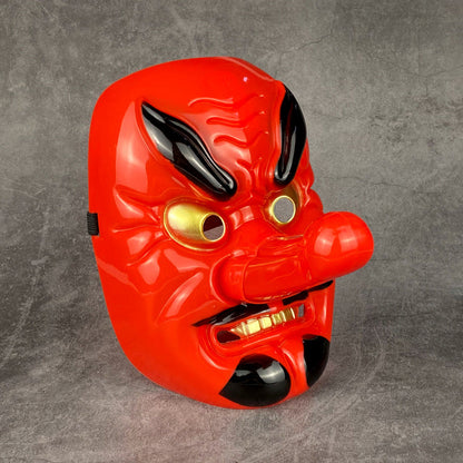 Red Plastic Dog  Halloween Grimace Mask