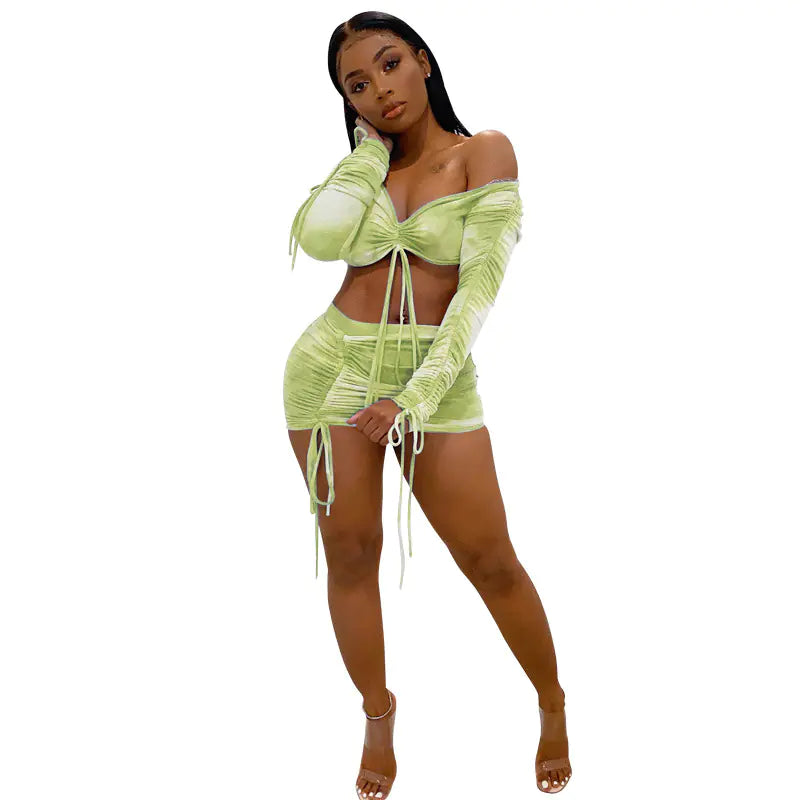 Women's  Two-Piece Dress Set with Print