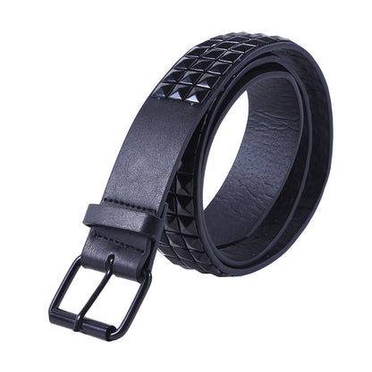 Hollow Rivet Belt PU Waistband Temperament Men And Women