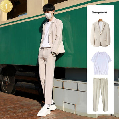 Springautumn New Suit Set Slim-fit Trendy Casual And Versatile