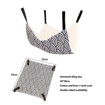 Designer Pet Hammock Cotton Mouse Ferrets Guinea Pig Cat Hanging Bed For Cats Rodents Hammock For Hamster Pets Supplies