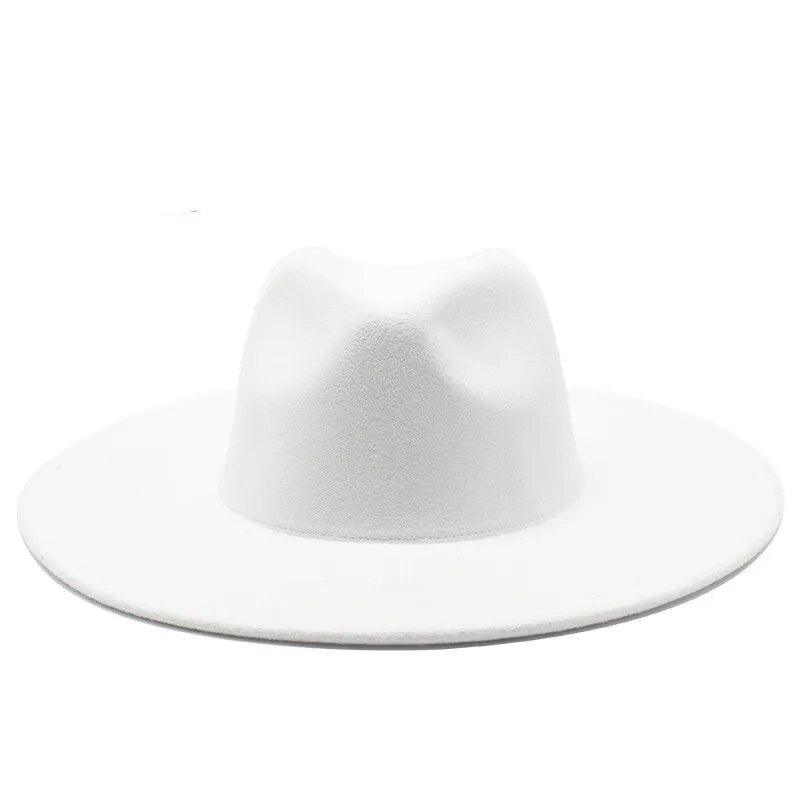 Modern Classic Felt Fedora – Stylish Wide Brim Wool Hat for Men and Women