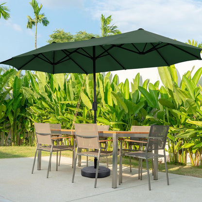 Ainfox 13ft Large Patio Umbrella, Outdoor Double-Sided Rectangle Market Heavy Duty Umbrellas without Base