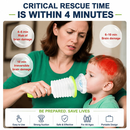 Anti-Choking Device For Adults & Children Air Suction Emergency Kit With Masks Eco-Friendly Multi-Purpose Home School Travel