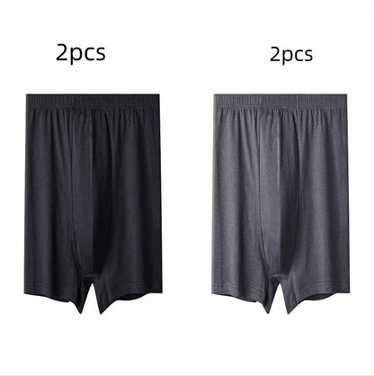 Men's High-waisted Pure Cotton Plus Size Loose Deep-crotch Cotton Breathable Boxer Shorts