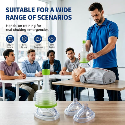 Portable Choking Rescue Device First Aid Kit With Adult And Child Masks Airway Clearance Suction Device For Home Family Safety