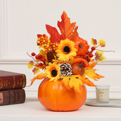 Halloween Autumn Decoration Sunflower Simulation Pumpkin Desktop Decoration