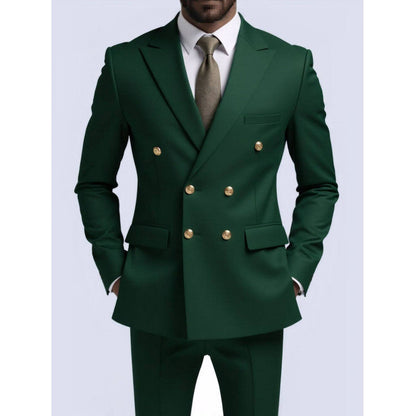 Mens Double-Breasted Fashionable Casual Blazer