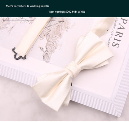 Mens Polyester Wedding Bow Tie