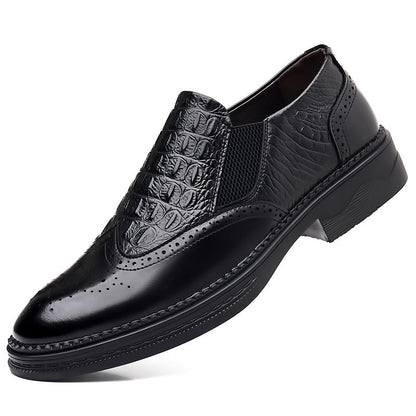 Mens Casual Dress Slip-on Leather Shoes