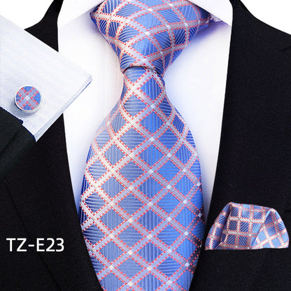 Paisley Tie Square Scarf Pocket Square Cufflinks Three-piece Set