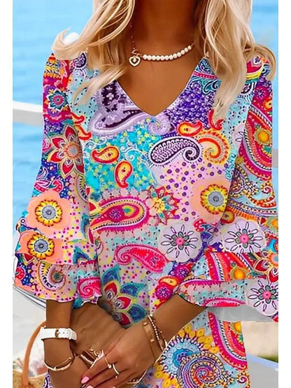 Classic V-Neck Beach Dress