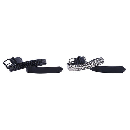 Hollow Rivet Belt PU Waistband Temperament Men And Women