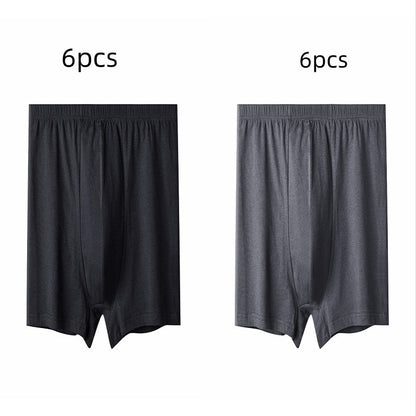 Men's High-waisted Pure Cotton Plus Size Loose Deep-crotch Cotton Breathable Boxer Shorts
