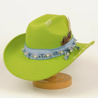 Western Cowboy Vintage Jazz Hat Felt Hat