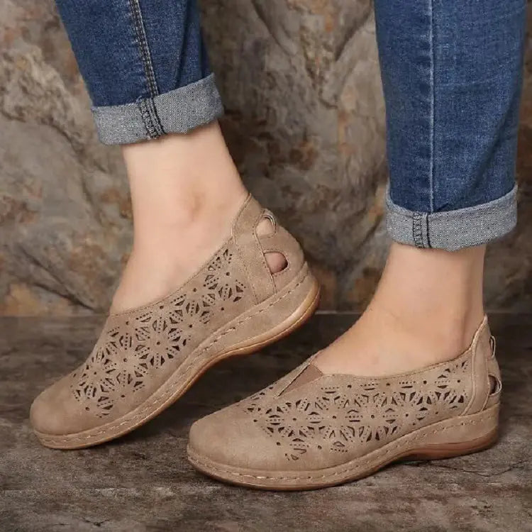 Hollow Wedge Heel Women's Single Shoes