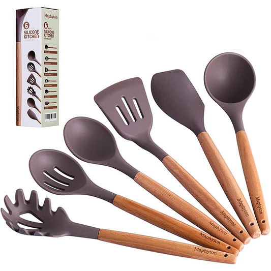 6-Piece: Maphyton Nonstick Silicone Cooking Utensils Set