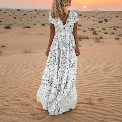 Sunset Dreams Polka Dot Boho Dress
