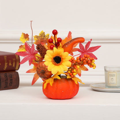 Halloween Autumn Decoration Sunflower Simulation Pumpkin Desktop Decoration