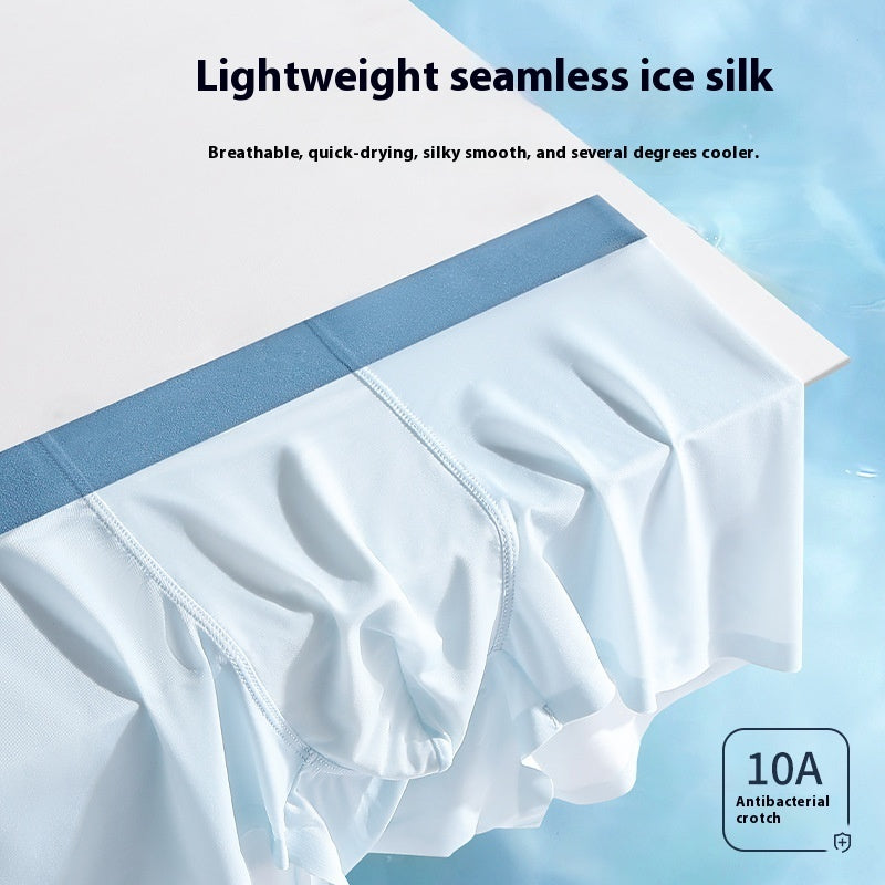 Ice Silk Men's Cool Antibacterial Graphene Breathable Shorts