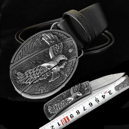 Smooth Buckle For Self-defense Trendy Punk-style Belt Buckle With A Distinctive Look