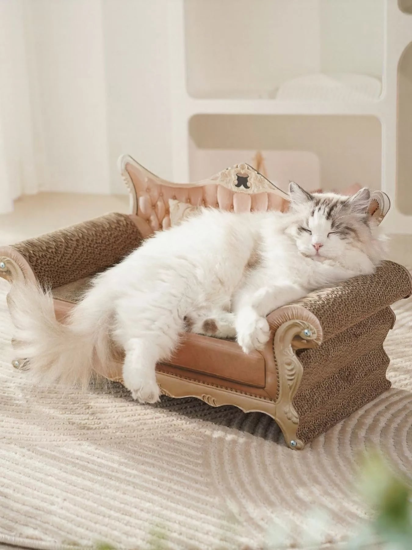 Retro Wear-Resistant Cat Scratcher Lounge