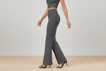 Business-Casual High-Waisted Stretch Trousers for Women