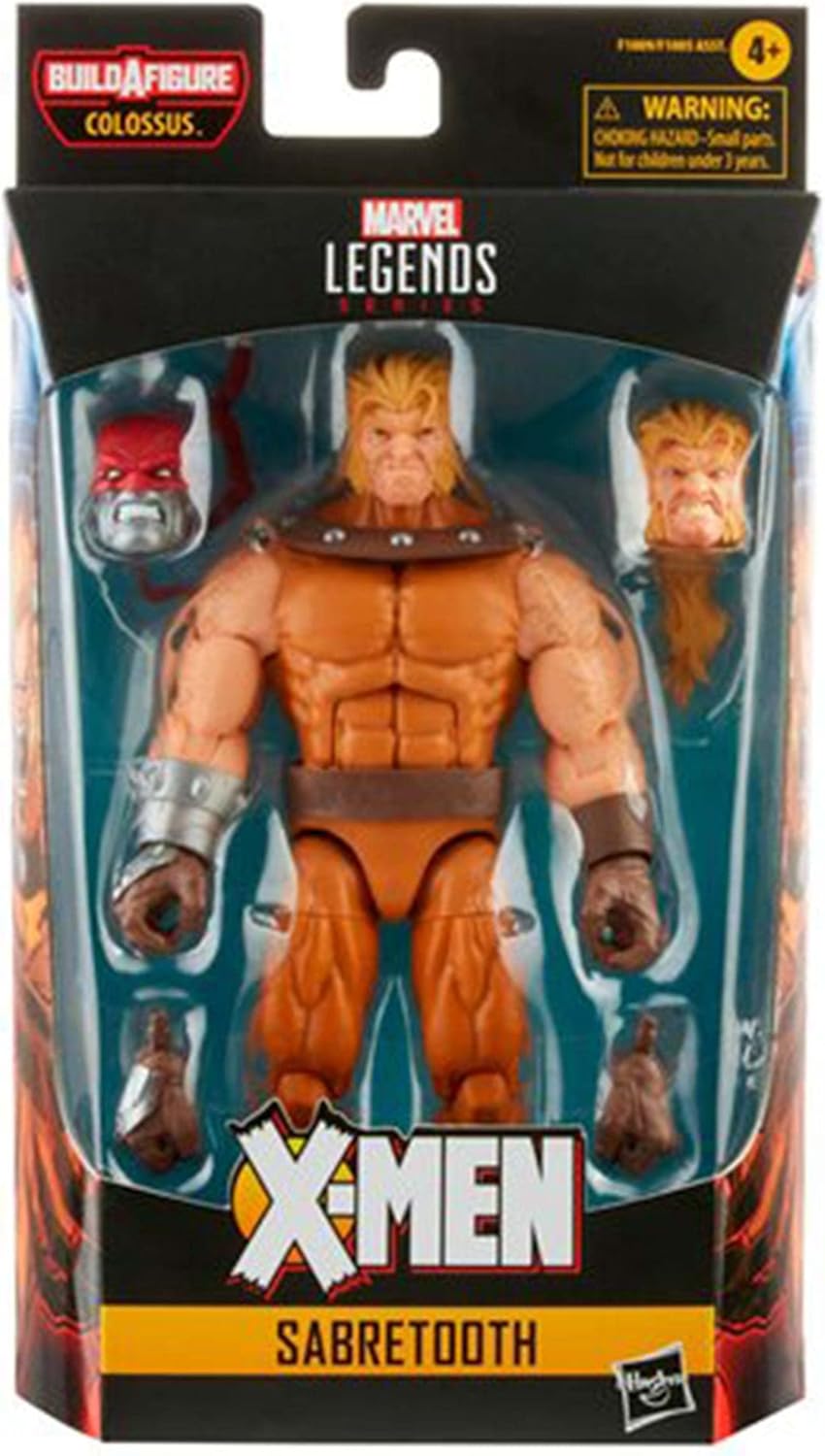 Marvel Legends Series Sabretooth, 6-Inch Scale Action Figure Toy, Premium Design, 1 Figure, 3 Accessories, and 1 Build-A-Figure Part