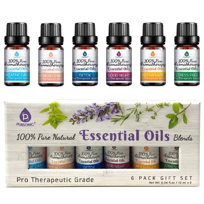 Pursonic True HEPA Air Purifier, Essential Oil Wellness Blends, and Sisal Hemp Bath Gloves
