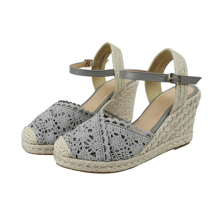 Women's Round Toe Platform Wedge Sandals