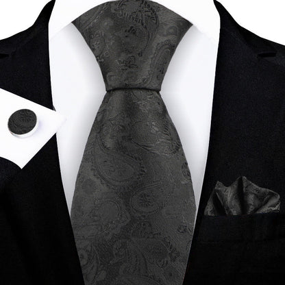 Jacquard-embroidered Cashew Flower Tie