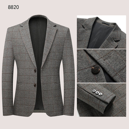 Mens Casual Suit Stretchy Wrinkle-free Trendy Suit